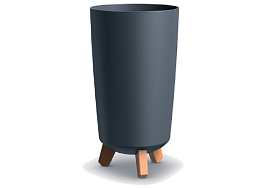 Кашпо цветочное Cracia Tubus Slim 067626/4473 антрацит