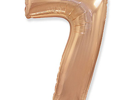 Шар надувной Цифра 7 розовое золото 1207-3259 102см
