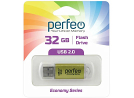 Флеш-драйв Perfeo USB 32Gb E01 золото