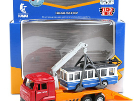 Машина металлическая SB-17-24-G-WB КАМАЗ. ЭВАКУАТОР 12СМ + ТРОЛЛЕЙБУС 7,5СМ