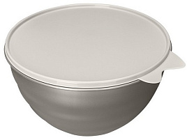 Миска пластик 3,7л 431296742/1143 WAVE с крышкой металлик бежевый