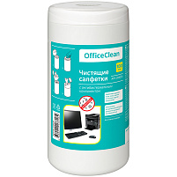 Салфетки чистящие OfficeClean 249230 универсальные, антибактериальные, в тубе, 100шт.
