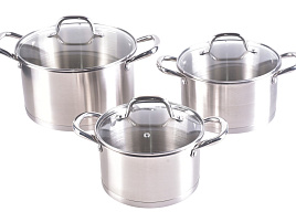 Набор кастрюль нержавейка 3пр(1,9+2,6+3,6л) Millet M-701/3370