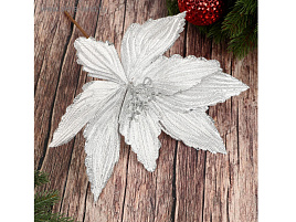 Декор Цветок 5046929 серебро 27*20см
