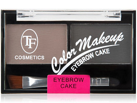 Тени для бровей Триумф набор 2шт.для коррекции Eyebrow Cake т.03 коричнево-серая