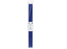 Цветная бумага крепированная ТРИ СОВЫ CR_43979 темно-синяя, 50*250см, 32г/м2, в рулоне, пакет с европодвесом