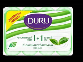 Мыло Duru 1+1 Cremy 4*80гр Зел.чай 7793