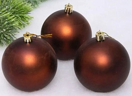 Шар 8см 652-385 Матовый шоколад 1шт