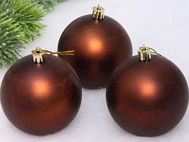 Шар 8см 652-385 Матовый шоколад 1шт