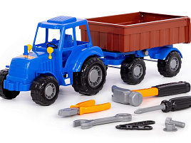 Трактор 02246 Алтай с прицепом №1 + набор инструментов