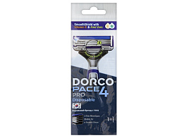 Станок для бритья Dorco одноразовый FRA100-1Р 4лезвия 1шт.увлажняющая полоска плавающая головка М