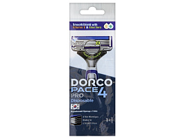 Станок для бритья Dorco одноразовый FRA100-1Р 4лезвия 1шт.увлажняющая полоска плавающая головка М