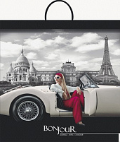 Пакет петля с пласт.ручкой 40*44 Бонжур