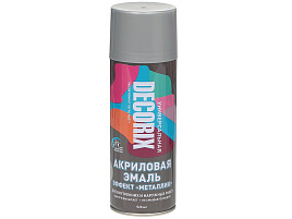 Эмаль-аэрозоль металик серебро 520мл Decorix 1072