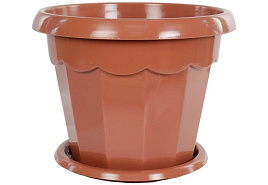 Кашпо цветочное 2,5л Гармония М1575 коричневое с/п