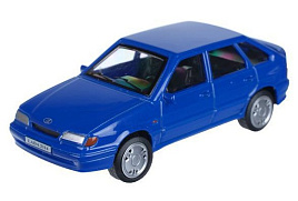 Машина металлическая 2114-11-BU LADA lada 2114  длина 10,5 см, инерц, синий, кор.