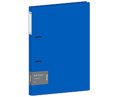 Папка 2 кольца Berlingo RB4_2D981 "Soft Touch", 24мм, 700мкм, синяя, D-кольца, с внутр. карманом