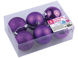 Набор шаров 6см 590869 фиолетовый 6шт
