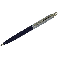 Ручка Luxor 1126 "Star" синяя, 1,0мм, корпус синий/хром, кнопочный механизм