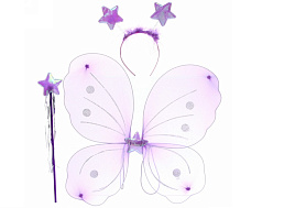 Карнавальный набор 770-0247 Фея сказок, фиолетовый (крылья, ободок, палочка)