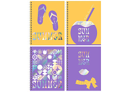 Тетрадь 48л. на спирали линия Т5гр48_тгф 11987 "Summer", тиснение голографической фольгой