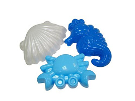 Формочка для песка 36551 Краб, морской конек, ракушка