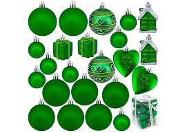 Набор шаров 4/5/6см FG240519009N зеленый 23шт