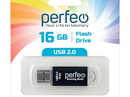 Флеш-драйв Perfeo USB 16Gb E01 черный