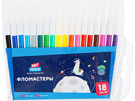 Фломастеры 18цв. Art Space WCP18_26841 "Космические приключения" ПВХ, европодвес