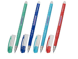 Ручка Пиши-Cтирай ЮНЛАНДИЯ 143653 гелевая "Звёзды", СИНЯЯ, корпус ассорти, игольчатый узел 0,5 мм