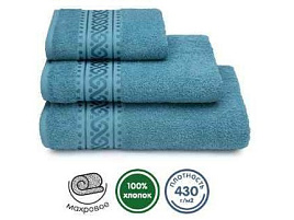 Полотенце 70*130 Донецк Пируэт 17-4320 Серо-голубой 7472