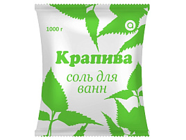 Соль для ванн 1000г Аромика Крапива М