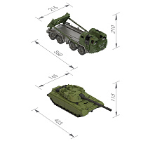 Автомобиль 258Н Военный тягач Щит с танком