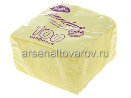 Салфетки 100л.Plushe Standart Желтая