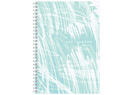 Скетчбук BG СТ5гр80_лм 9773 80л., А5 "Штрихи", на гребне, матовая ламинация, 120г/м2
