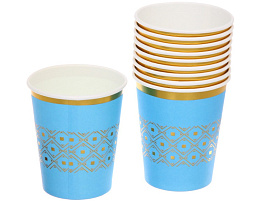 Стакан бумажный 130-668 Элегант голубой 0,2л (10шт)