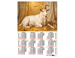 Календарь листов. 2027г. 10166 Символ года, 420*594 мм. мелованная бумага, 105 г/м2