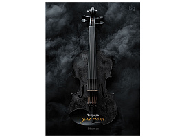 Тетрадь для нот 24л. ТН4ск24 57827 А4, на скрепке "Антрацит", (вертик.)