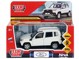 Машина металлическая NIVATRAVEL-12-WH-NW LADA NIVA travel 12 см, двери, инер,белый, кор.