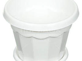 Кашпо цветочное 2,5л Гармония М1410 белый с/п