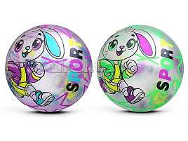 Мяч пластизоль 00-8111 Спортивный зайчик 22см