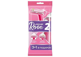 Станок для бритья Docland Rose М женский 2 лезвия 4 штуки с увлажняющей полоской