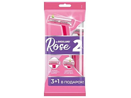 Станок для бритья Docland Rose М женский 2 лезвия 4 штуки с увлажняющей полоской