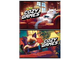 Альбом для рисования 24л. на спирали BG АР4гр24 06389 "Cozy games"
