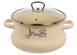 Кастрюля эмаль 4л 1RO201S/6537 Маэстро индукция