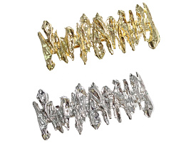 Автомат для волос 644-084 зиг-заг золото и хром