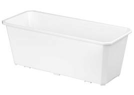 Кашпо цветочное балконное Basil L40 221600629 белое 6638