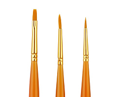 Набор кистей 3шт. Мульти-Пульти SB_40782 синтетика, круглые № 1, 2, плоская № 3, блистер