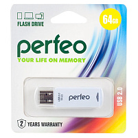 Флеш-драйв Perfeo USB 16Gb C02 белый