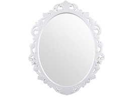 Зеркало для ванной М1656 Ажур белое овальное